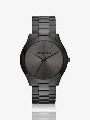 michael kors oversized slim runway black-tone watch|michael kors watch mk8507.